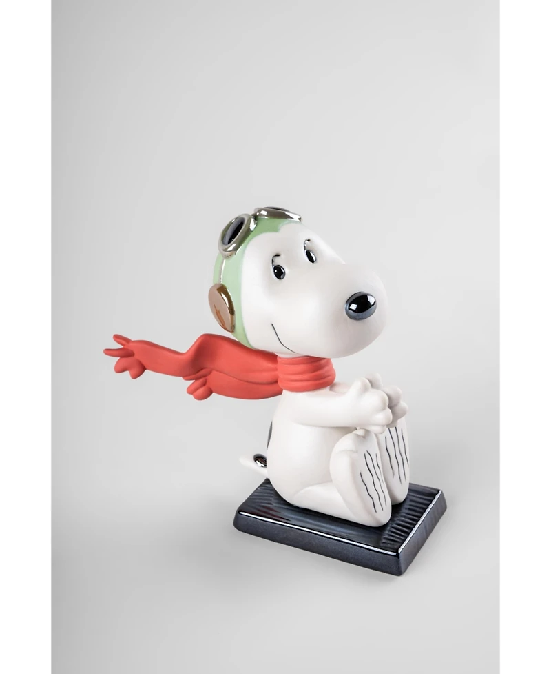 Lladro Snoopy Flying Ace Figurine
