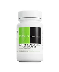 DaVinci Labs Active Folate B12 Chewable - Dietary Supplement to Support Heart Health, Healthy Nerves, Immune Function and Energy Production