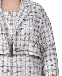 Ny Collection Plus Long Sleeve Jacket and Tweed Dress, 2 Piece Set