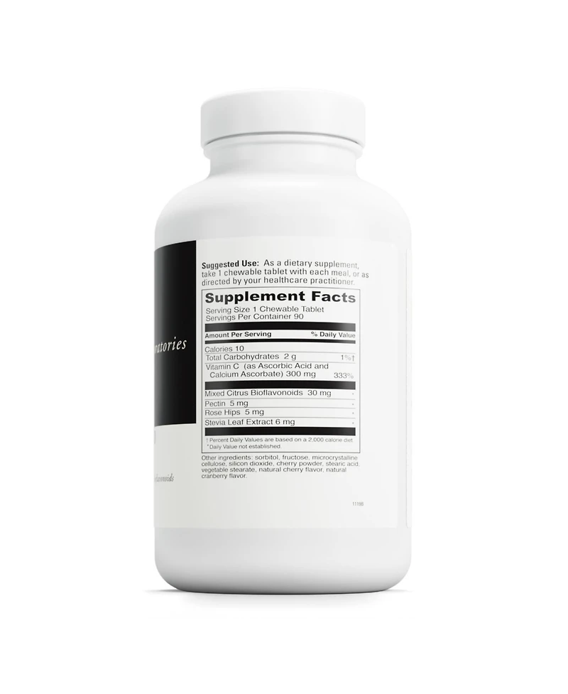 DaVinci Labs Chewable C-300 - Vitamin C Supplement to Support Immune Health, Cholesterol and Collagen Production - With Vitamin C, Pectin and More