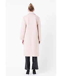 Grey Lab Women's Oversize Single-breasted Long Coat