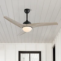 Sully Contemporary Industrial Iron/Plastic Integrated Led Ceiling Fan