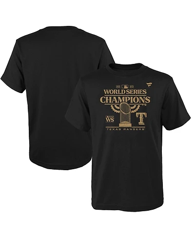 Big Boys Fanatics Black Texas Rangers 2023 World Series Champions Parade T-shirt