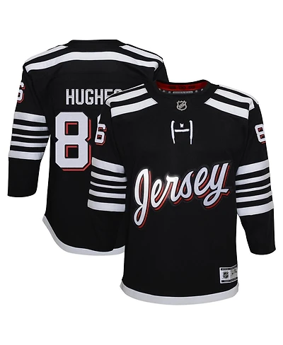 Big Boys Jack Hughes Black New Jersey Devils Alternate Replica Player