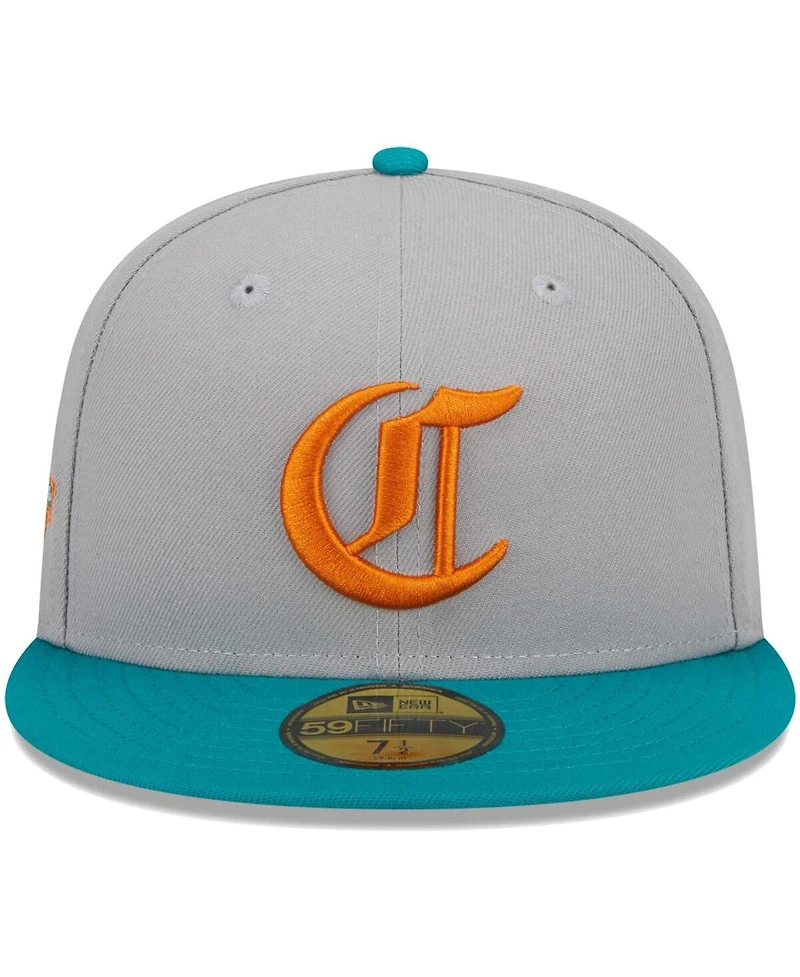 Men's New Era Gray, Teal Cincinnati Reds 59FIFTY Fitted Hat