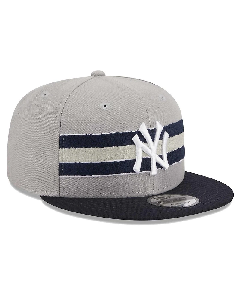 Men's New Era Gray, Navy New York Yankees Band 9FIFTY Snapback Hat