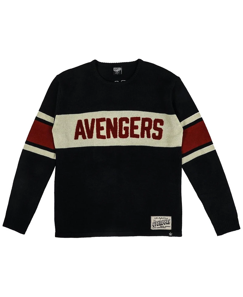 Men's Navy Marvel Avengers Logo Varsity Sweater