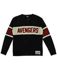 Men's Navy Marvel Avengers Logo Varsity Sweater
