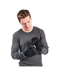 Muk Luks Men's Faux Fur Flip Mittens