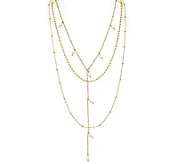 Layered Pearl + Bead Chain Necklace Set