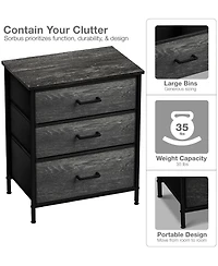 Sorbus Nightstand with 3 Drawers