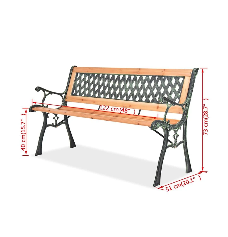 Patio Bench 48" Wood