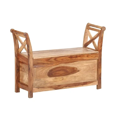 Bench 40.6"x13"x28.3" Solid Sheesham Wood