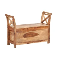 Bench 40.6"x13"x28.3" Solid Sheesham Wood