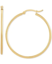 14k Gold Hoop Earrings, 40mm