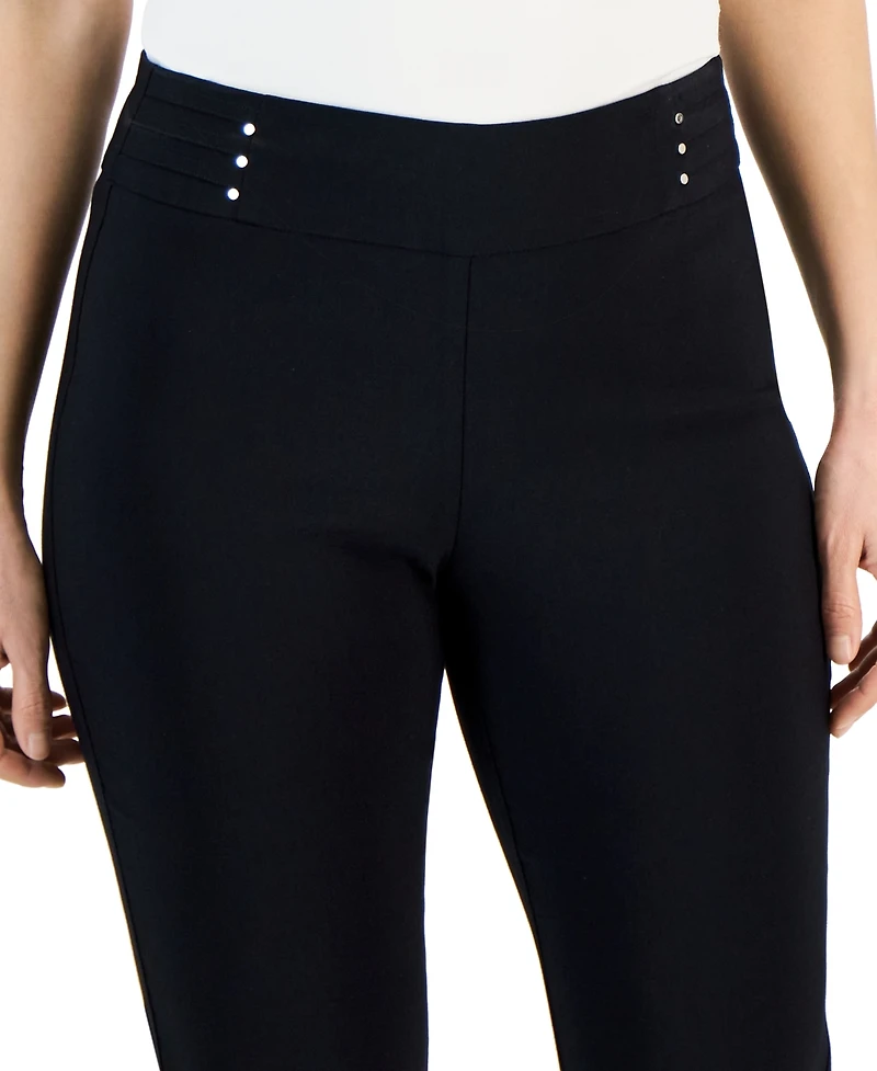 Jm Collection Petite Studded-Rivet Straight-Leg Pants, & Short, Created for Macy's