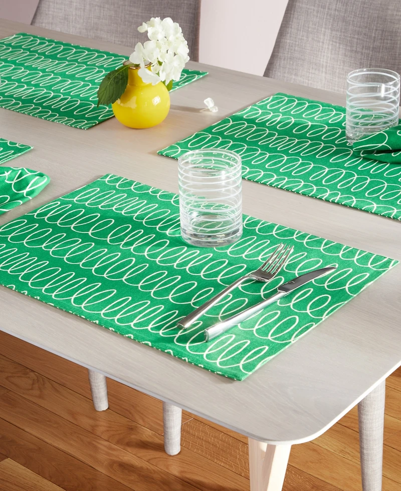 kate spade new york the Loop Placemats Reversible 4 Pack Set, 13" x 19"