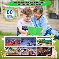 Contixo 10"Kids Tablet 32GB, Includes 80+ Disney Storybooks & Stickers, Kid-Proof Case with Kickstand & Stylus, (2024 Model)