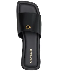 Coach Women's Florence "C" Lug-Sole Slip-On Slide Flat Sandals