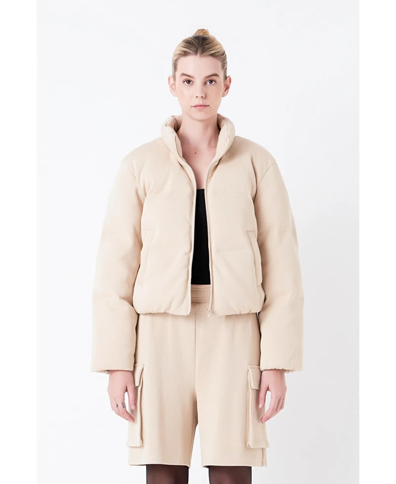 Women's Knit Puffer Jacket