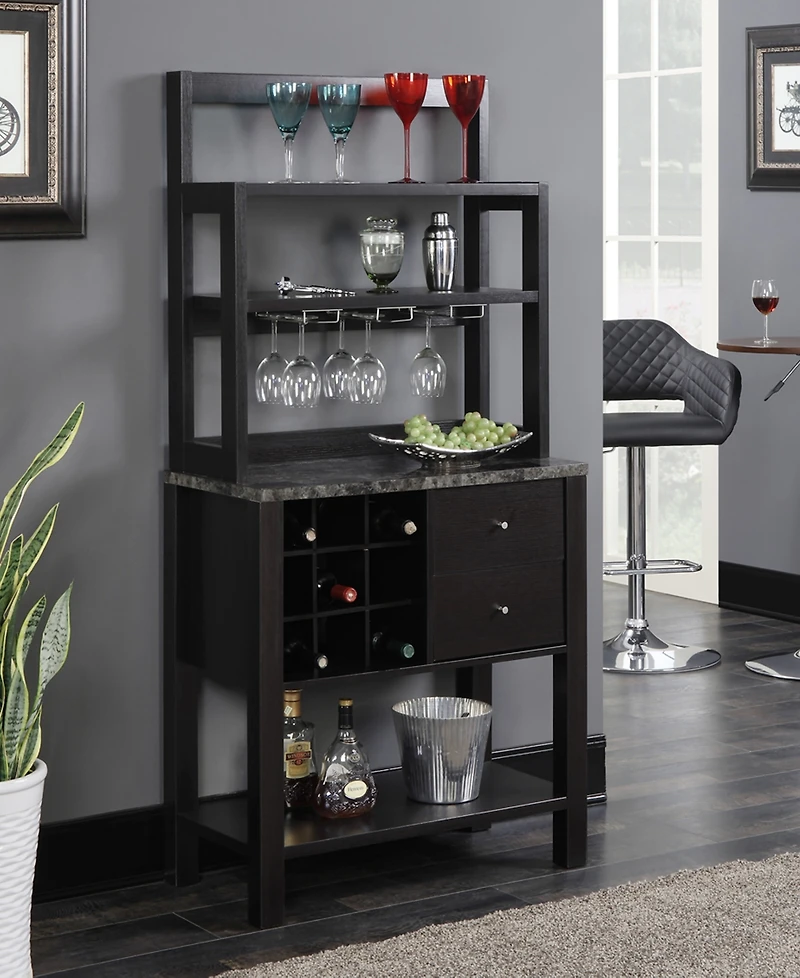 Convenience Concepts Newport 31" Medium Density Fiberboard (Mdf) 2 Drawer Serving Bar