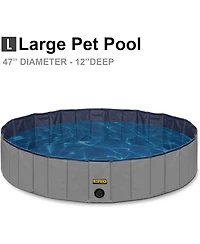 Kopeks Grey Outdoor Round Pet Pool Medium