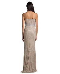 Women's Body Con V-neck Beaded Dress