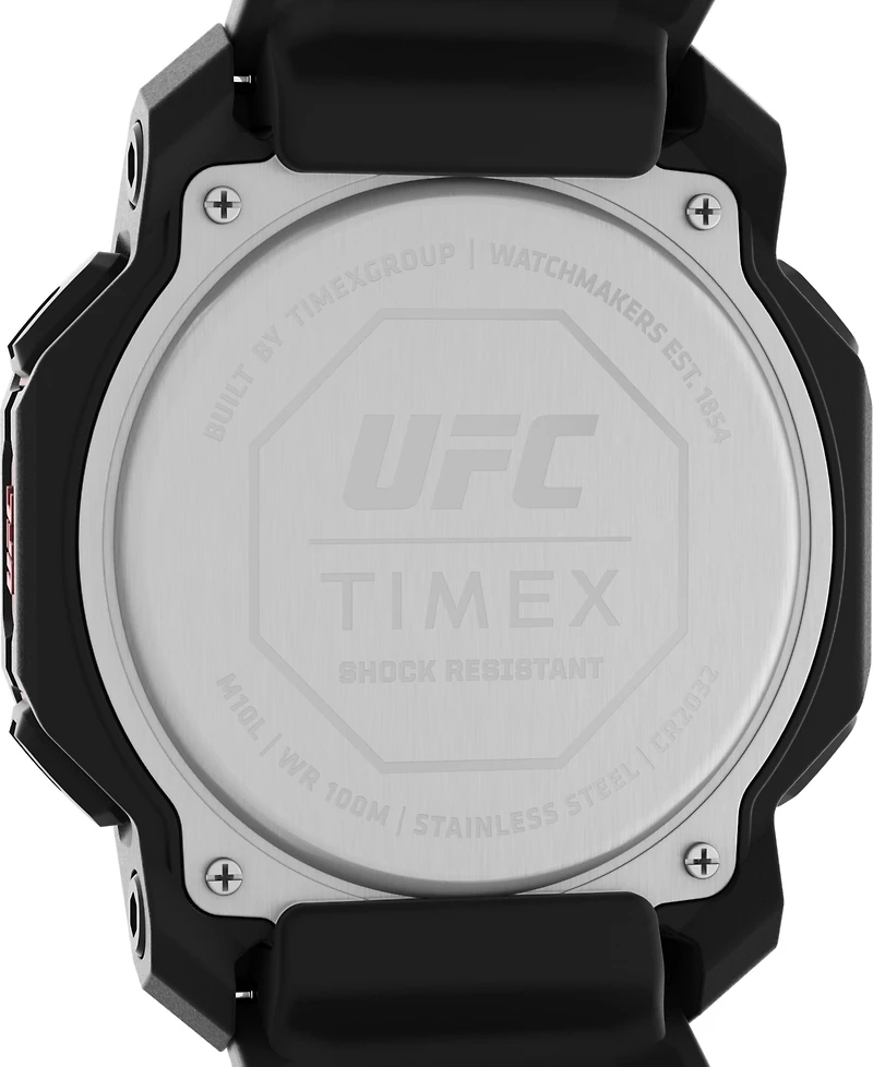 Timex Ufc Men's Knockout Digital Black Polyurethane Watch, 48mm