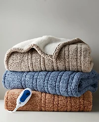 Madison Park Marbled Sherpa Heated Throw, 50" x 60"
