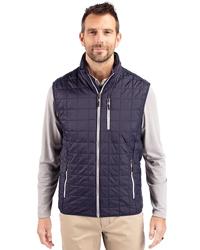Cutter & Buck Rainier PrimaLoft Mens Big & Tall Eco Insulated Full Zip Puffer Vest