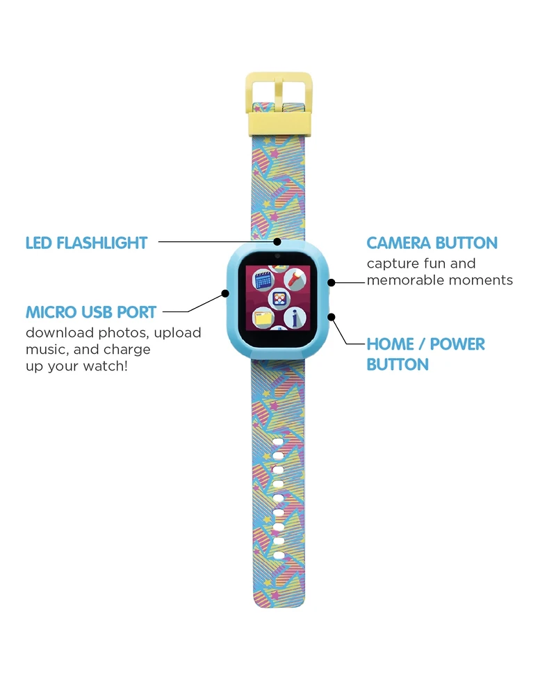 Playzoom V3 Girls Light Blue Silicone Smartwatch 42mm Gift Set