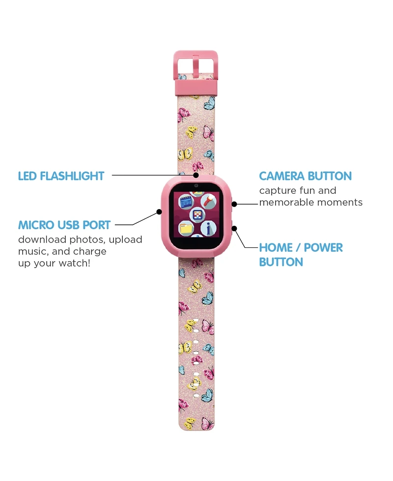 Playzoom V3 Girls Silicone Smartwatch 42mm Gift Set