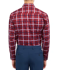 Michelsons of London Men's Regular-Fit Windowpane Check Dress Shirt