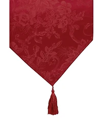 Elrene Poinsettia Elegance Jacquard Holiday Table Runner