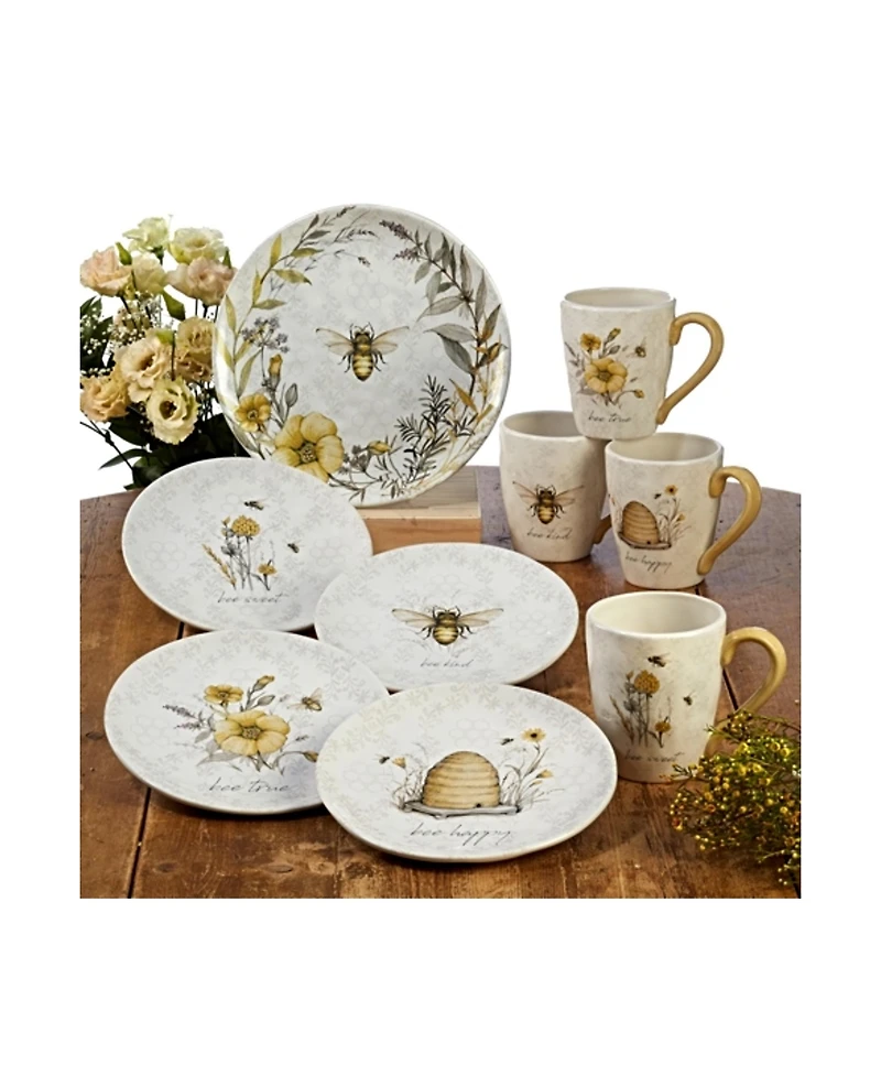 Certified International Bee Sweet 4-Pc. Salad Plates asst.