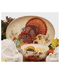 Certified International Autumn Fields Oval Turkey Platter