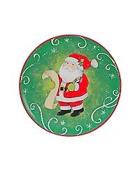 Holiday Magic Santa 4 Piece Dessert Plate Set