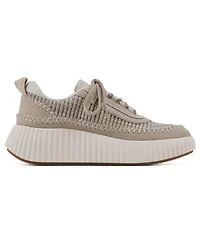 White Mountain Women's Dynastic Lace Up Platform Sneakers