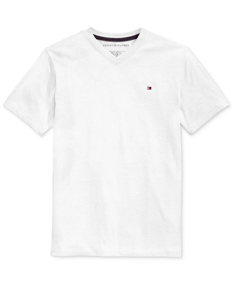Tommy Hilfiger Toddler and Little Boys Embroidered Logo V-Neck Tee