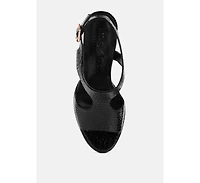 Croft Croc Women's High Heeled Cut Out Sandals
