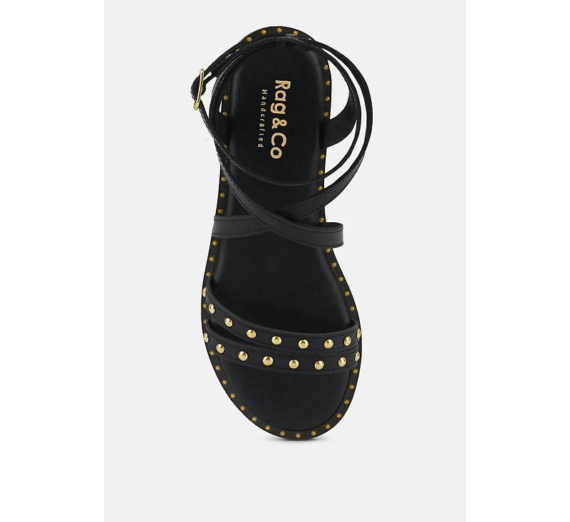 Corriane Womens Studs Embellishment Strappy Sandals