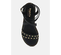 Corriane Womens Studs Embellishment Strappy Sandals