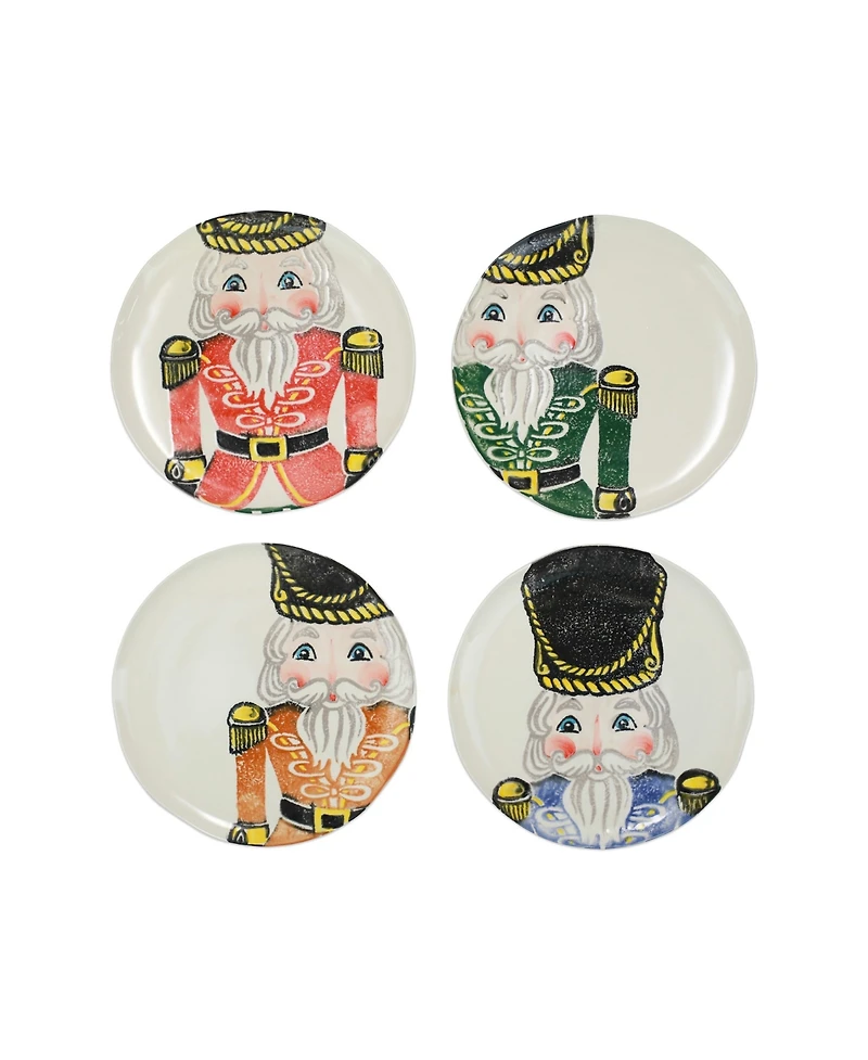 Vietri Nutcrackers Dinnerware Dinner Plates, Set of 4
