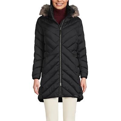 Lands' End Women's Tall Insulated Cozy Fleece Lined Winter Coat