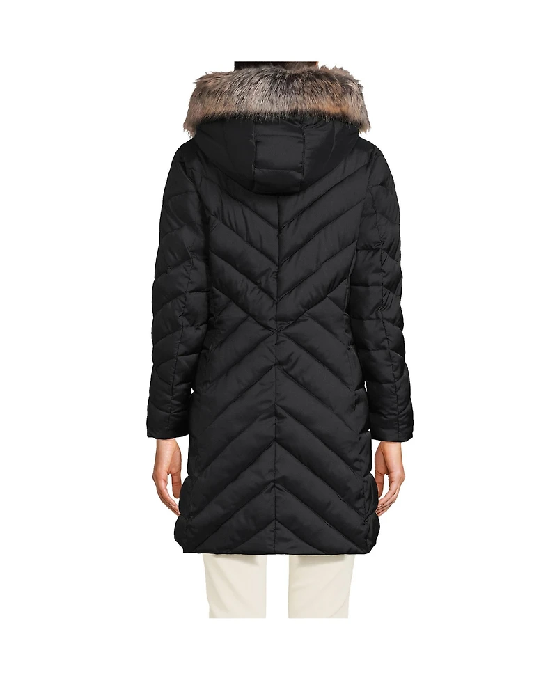 Lands' End Women's Tall Insulated Cozy Fleece Lined Winter Coat