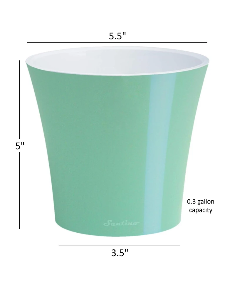 Decopots Round Modern Flower Pot with Drainage, 8.5in, Set of 3