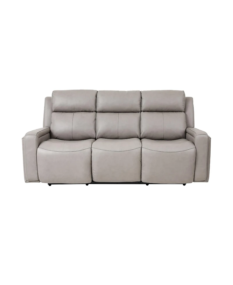 Claude 83" Genuine Leather in Dual Power Headrest and Lumbar Support Reclining Sofa