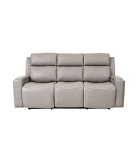 Claude 83" Genuine Leather in Dual Power Headrest and Lumbar Support Reclining Sofa