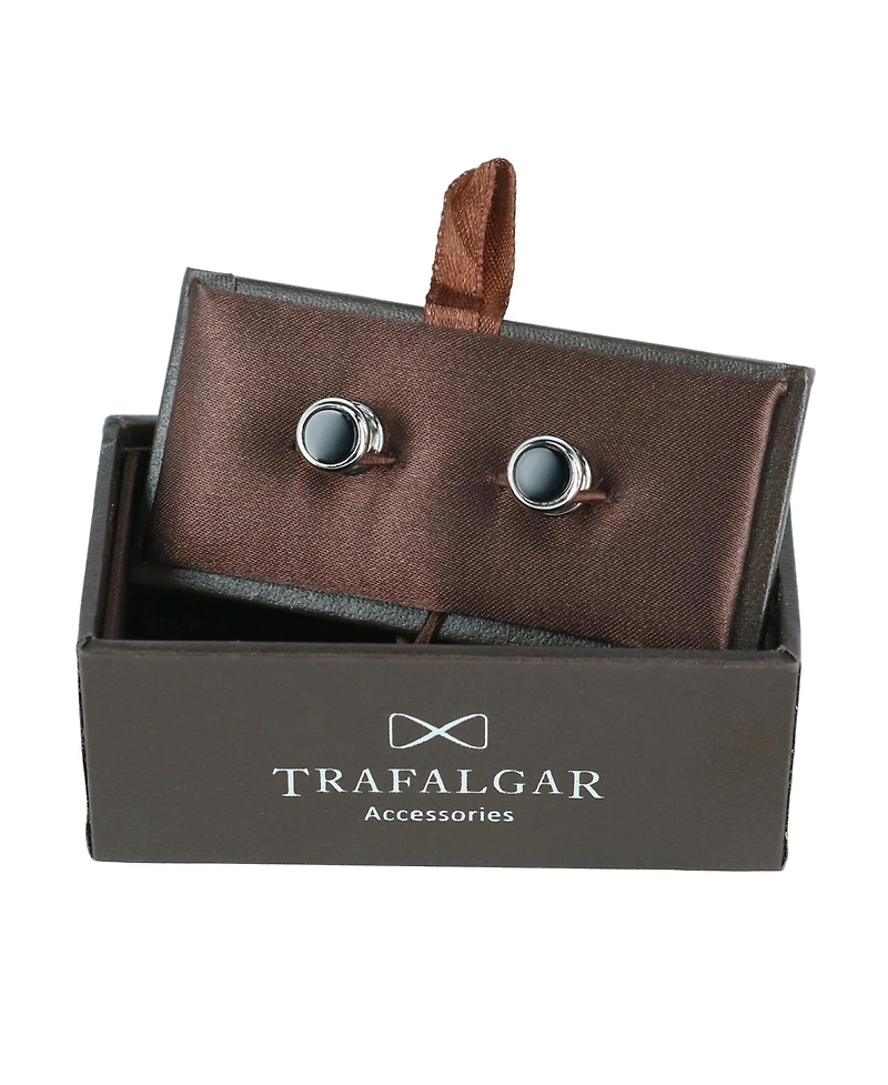 Trafalgar Sutton Tuxedo Stud Set Genuine Onyx (4 piece set)