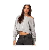 Women's Inside out cropped sweatshirt